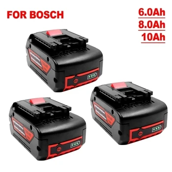 100% Оригинална литиево-йонна Батерия с капацитет 18 6.0/8.0/10.0 а за Bosch 18 6.0 A резервно захранване на Преносими Подмяна на BAT609