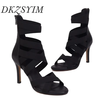 DKZSYIM/ Дамски Обувки За Латинските танци От еластична тъкан На Тънките Токчета, Дамски Обувки за танци Салса, Бални Пикантни обувки на висок ток