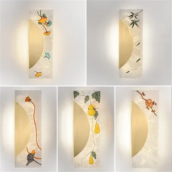 SOURA Нови стенни лампи, модерни медни креативни led светлини за декорация на дома