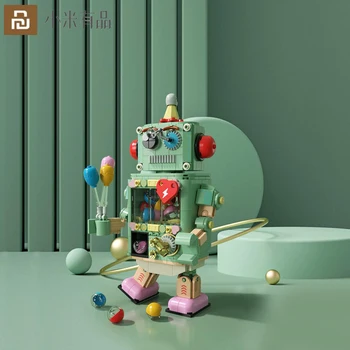 Youpin JAKI Строителни блокове Робот-пъзел за усукване яйца, играчка-пъзел за момчета, подарък за децата на рожден Ден, модел, украса от пластмаса
