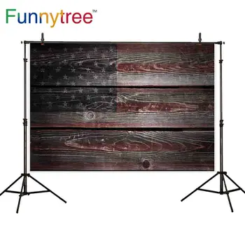 Забавен фон от дърво за фото студио, винтажное дърво, фигура флаг в чест на Деня на независимостта на САЩ, фон за снимки с принтом