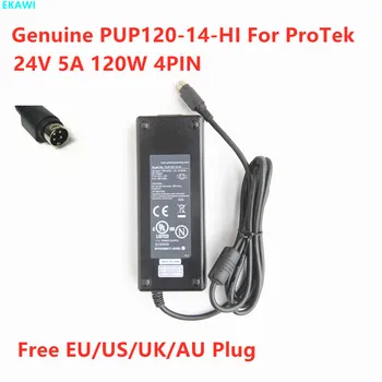 Истински PUP120-14-HI 24V 5A 120W 4PIN захранващ Адаптер за Променлив Ток За Медицински Монитор ProTek, Зарядно За Лаптоп
