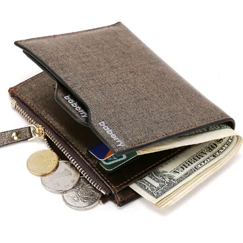 Модерен мъжки портфейл с цип за монети, малки кесии за пари, мини-портфейл, нов дизайн, доларовият тънък портфейл, пари клип, мъжки портфейл