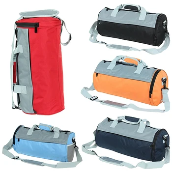 НОВАТА пътна професионална чанта, мъжка мода обзавеждане найлонова чанта на едно рамо колонен форма, с цип за спорт във фитнес залата