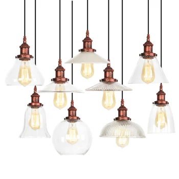 Окачен лампата на Едисон, лампиони от ръждясали стъкло, ретро e27, Магазин за дрехи, бар, спалня, Ресторант, дневен тракт