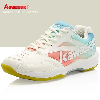 оригинални мъжки маратонки за бадминтон Kawasaki, женски дишащи высокоэластичные нескользящие спортни маратонки, тенис обувки