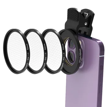Скоба за Обектива на Мобилната Камера KnightX 52 мм с Постепенното Филтър Комплект Обективи CPL Star за Макро HD Обектив За iPhone 13