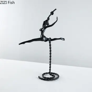Статуя на героя балерина, абстрактни теми, модерен Начало декор, фигурки Балерини, метална скулптура, Украса за масата